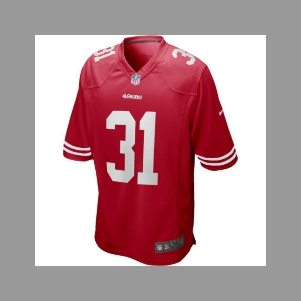San Francisco 49ers Raheem Mostert Nike Game Player Jersey – Scarlet -Size XXL